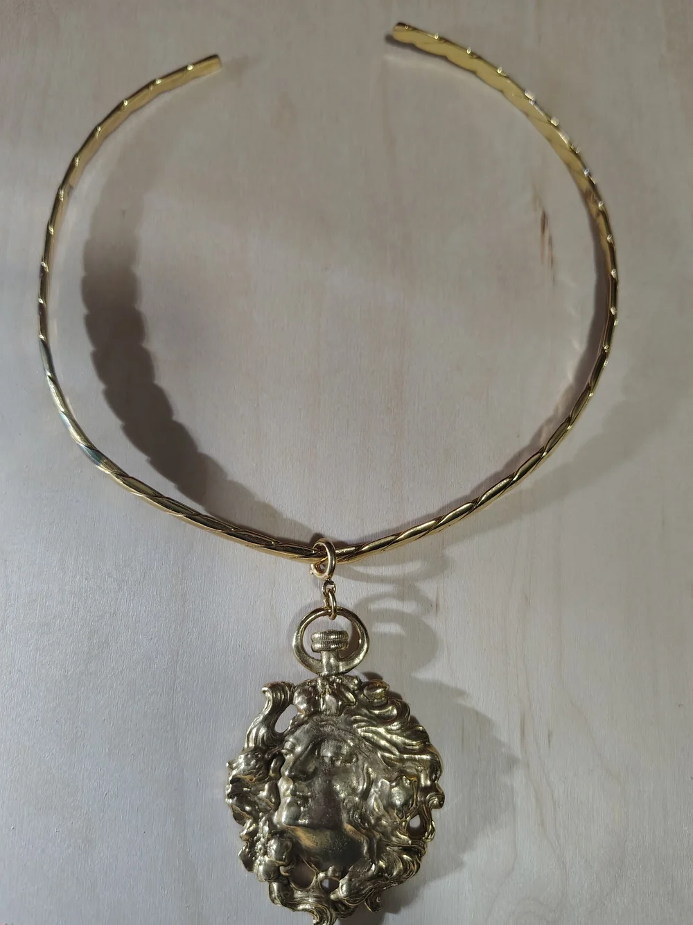 Gold-Tone Medallion Pendant Necklace - Women Jewelry - Picture 2 of 4